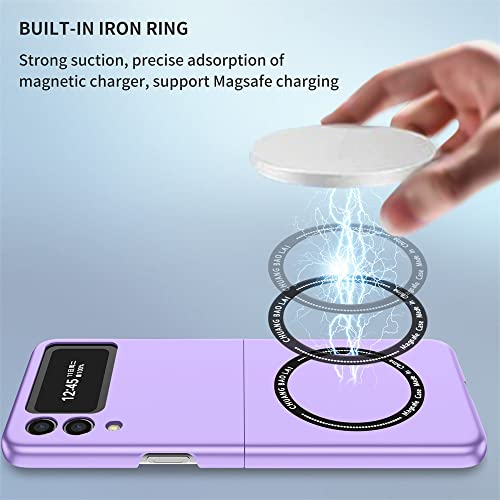 Coque Samsung Galaxy Z Flip 4 Rigide PC Violette Compatible Magsafe