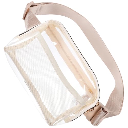 POPETPOP Embalar Bolsa De Cinturón De Mujer Bolsas Mochila Monedero para Mujer Women Bolsos Bolso De Hombro Mujer Mujer Bolsa De Cinturón De Moda Riñonera Pequeña Cintura Beige Paño