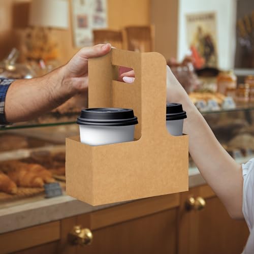 Porte-gobelets portables pliables pour sécuriser le transport de 2 boissons - 5