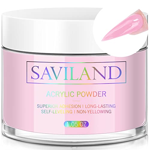 Saviland Polvere Acrilica Rosa Chiaro 30g per Unghie