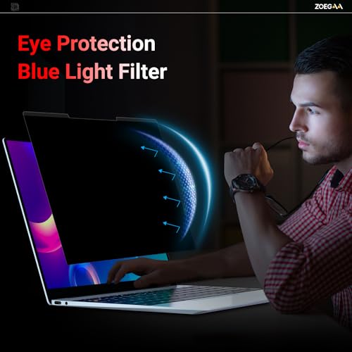 ZOEGAA Laptop Privacy Screen 13.3 Inch 16:9,Magnetic Removable Anti-Glare Blue Light Blocking Laptop Privacy Screen, Compatible with Dell/Lenovo/HP/Huawei/Acer/Asus