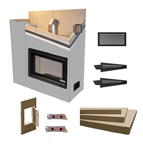 Kaminverkleidung Kaminbausatz - Komplett SET 1 | schwarz