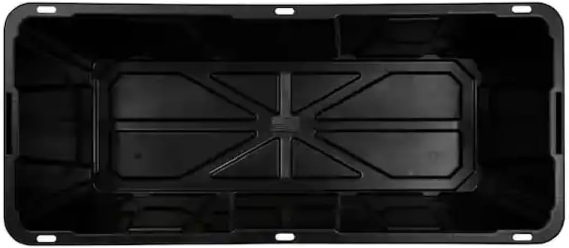 HDX 57 Gal. Tough Storage Tote in Black with Yellow Lid single