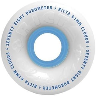 Ricta Clouds Skateboard Wheels (Set of 4) (White/Blue 78A, 54mm)