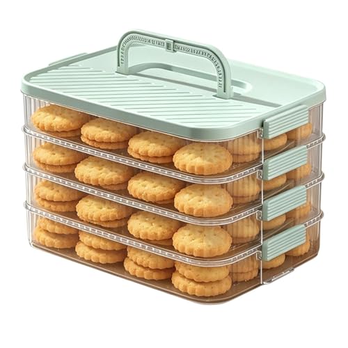 Contenedor de almacenamiento de alimentos con 4 capas y asa 2