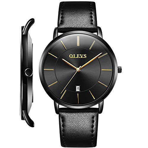 Relojes de moda para hombres Reloj de cuarzo ultra delgado resistente al...
