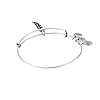 Alex and Ani Path of Symbols Expandable Bangle for Women, Feather II Charm, Rafaelian Silver Finish, 2 to 3.5 in