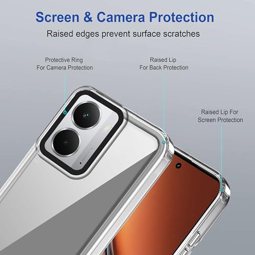 Image of amazon basics Back Case Cover for Realme P3 5G | Compatible for Realme P3 5G Back Cover | Case Cover with Camera Protection | (TPU + PC | Transparent)