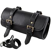 evomosa Borsa da sella per moto Mini borsa per attrezzi in pelle per manubrio per forcella per mo...