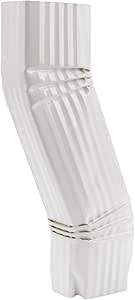 Gutter Downspout OFFSET White (Gloss) Aluminum gutter downspout elbow ...