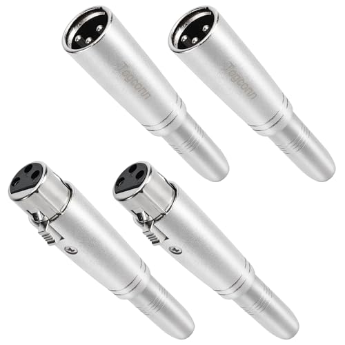 Togconn 1/4 TRS to XLR Adapter Pack - 2x 1/4 Female to XLR Male/Female Adapters