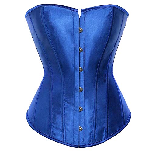 Respctful Women Underbust Waist Trainning Corsets Boned Shapewear Outfit Tummy Control Body Shaper Trimmer Slimmer Belt (Navy, S)