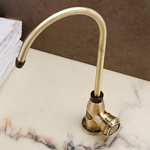 Robinet évier cuisine laiton antique orientable pour optimiser l'espace de lavage profond - 4