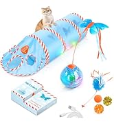 Migipaws Cat Toys, Interactive Cat Toy for Indoor Cats,Upgraded Moving Shadow of Butterfly Feathe...