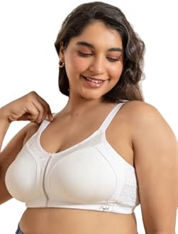 NYKD (NYB101 Cotton Non Padded & Non Wired Everyday Bra for Women | M-Frame Structure for Bounce Control with Full Coverage & Super Soft Wide Straps