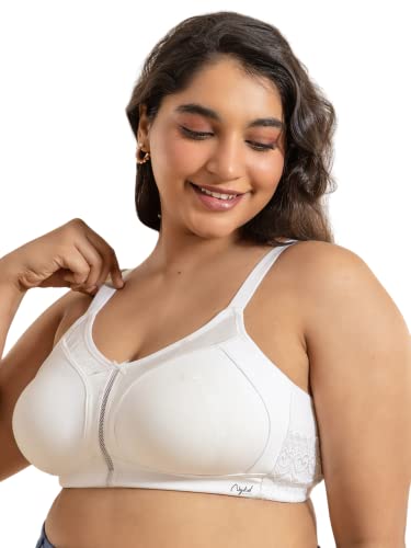 NYKD (NYB101 Cotton Non Padded & Non Wired Everyday Bra for Women | M-Frame Structure for Bounce Control with Full Coverage & Super Soft Wide Straps