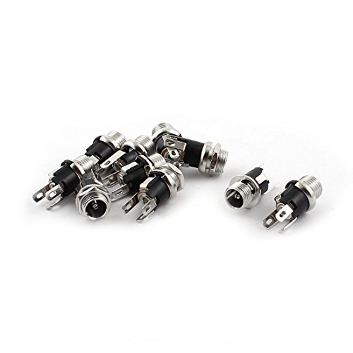 uxcell a14103100ux0223 2.1 mm x 5.5 mm DC Power Jack Panel Mount Female Socket Connector 10 Pcs (Pack of 10)