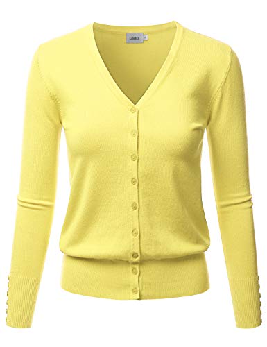 Image of LALABEE Women's V-Neck Long Sleeve Button Down Sweater Cardigan Soft Knit(S-XXL)