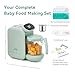 Chefhandy Baby Food Maker with Stainless Steel Steam Basket | 5-in-1 Baby Food Processor, Steamer & Blender for Homemade Baby Food, BPA-Free, 6 Reusable Pouches, Ideal for Newborns & Infants, Green