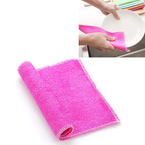 Kitchen cleaning tools 20 PCS Bamboo Fiber Anti-Grease Dish Washing Cloth Towels zys