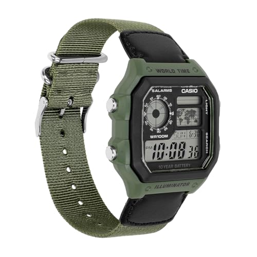 Image of Casio Youth AE-1200WHB-3BVDF Digital Green Watch Unisex (D101)