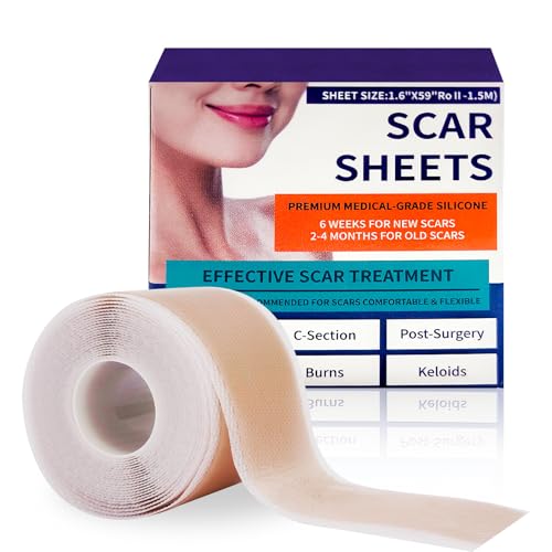 LAIVIYA Parches Cicatrizantes, Silicona Para Cicatrices, Silicone Scar Sheets Para Cicatrices Causadas Por Cesárea,Quemaduras,Acné,Etc,Desvanecimiento Eficaz De Cicatrices (4 * 150cm)