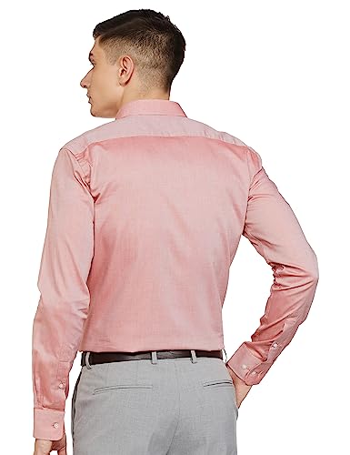 Park Avenue Men's Pure Cotton Structure Pattern Slim Fit Semi Cutaway Collar Full Sleeve Formal Shirt - Image 3
