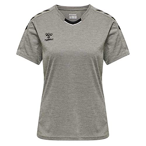 Hummel Women's Hmlcore Xk Poly Jersey S/S, Grey Melange, X-Small