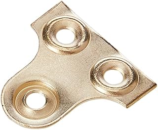 Merriway BH02800 (25 Pcs) Round Glass Mirror Picture Hanging Plate, 19mm (3/4 inch) Brass Plated - Pack of 25 Pieces