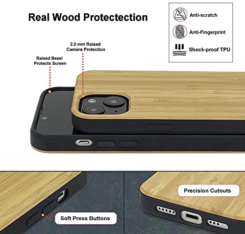 Gemi-Case GEMW-I14XX-BAMBO Compatible With Iphone 14 Wood Case Real Bamboo thumb #4