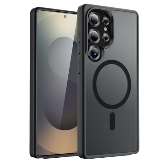 ORNARTO Capa fosca para Samsung Galaxy S25 Ultra, proteção contra quedas à prova de choque para S25 Ultra Cover Matte Back Phone Cases para Samsung Galaxy S25 Ultra-Black