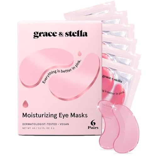 grace & stella Award Winning Under Eye Mask - Reduce Dark Circles, Puffy Eyes, Undereye Bags, Wrinkles - Gel Under Eye Patches - Small Birthday Gifts