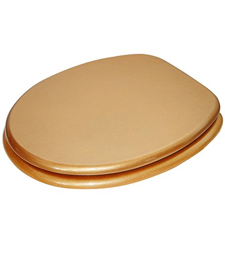 Sanilo Soft Close Toilet Seat, Wide Choice of New Toilet Seats, Stable Hinges, Easy to Mount (Glittering Gold) - Image 3