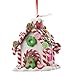Kurt Adler Holiday Decorative Batter Operated Gingerbread LED Candy House Hanging Accessory Christmas Tree Ornament Set with String Hanger (3 Pack)