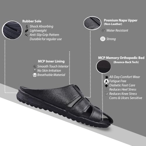 Image of DR PLUS Men's Healthcare, Diabetic and Orthopedic MCR /MCP Footwear /Sandals /Slipper /Chappal