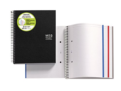 Basicos Mr 2649 – 3 Stripes A5 Notebook, Squared, 105 Sheets, Horizontal And Smooth, 70 Grams, Polypropylene, Black #TOP1