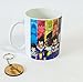 TusPersonalizables.com Mug Dragon Ball + Porte-clés en bois (Vegeta transformations)