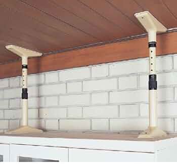 新品マグニチュード7 ML35 アイボリー 地震 耐震 家具転倒防止突っ張り棒 ML35 マグニチュード7 東京都葛飾福祉工場 つっかえ棒 - 【通販