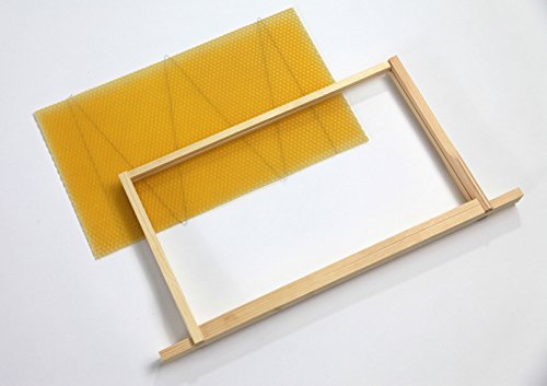 National Beehive Wired Wax Foundation Sheets and Frames (Brood x 50 pcs)