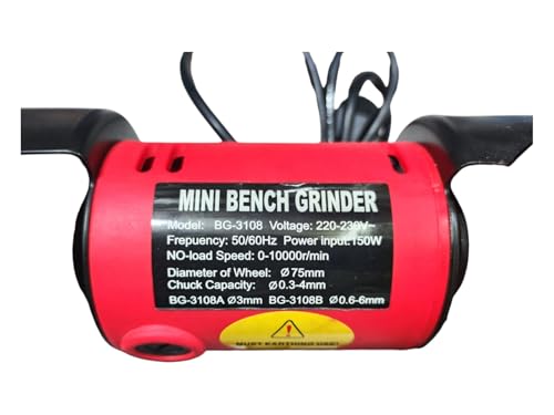 Electric Postabl Bench Grinder 150 Watt With Shaft Adjustable Work Rest | With Tool Rest | Heavy Duty Aluminium Base