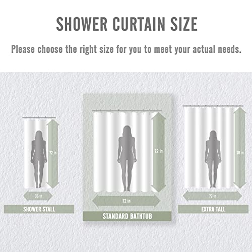 Bbiggood Sage Green Eucalyptus Shower Curtain, Watercolor Plant Floral Eucalyptus Leaves Fabric , White Shower Curtains Spring Bathroom Decor Set With Hooks, 72X72 #TOP6