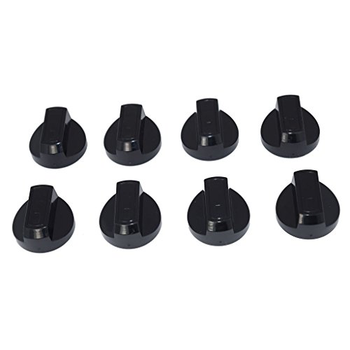Ufixt Universal Control Knobs Black Pack of 8 Compatible with Ovens Cookers