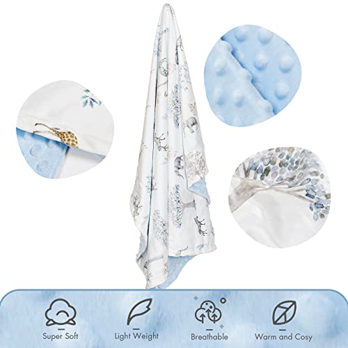 Soarwg Kids Baby Blanket Newborn Gifts, Soft Plush Blankets with Dotted Backing, Fleece Fabric Essentials for Unisex, Toddlers, Boys Girls 75x100cm (Giraffe, Elephant, Zebra) - Image 3