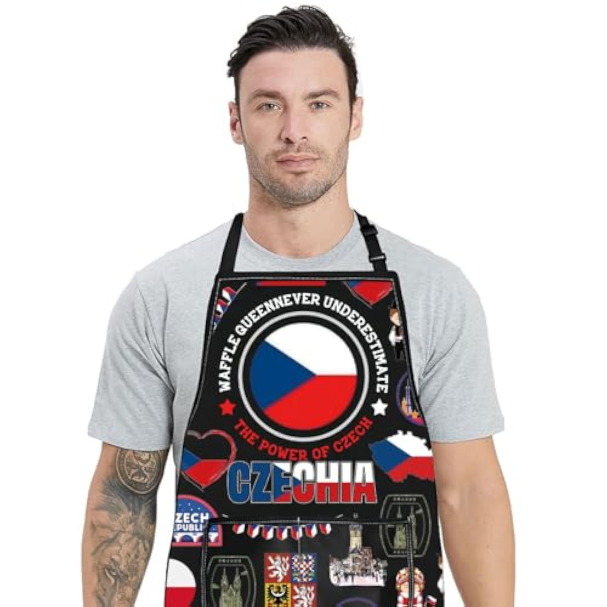 Czech Kitchen Apron, Vacation Gift from Czech Republic
