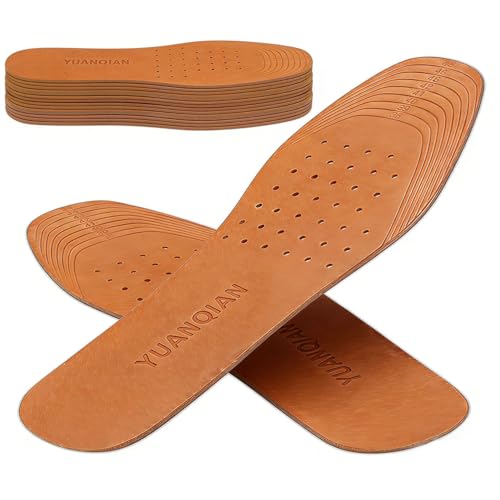 Image of Genuine Leather Shoe Insoles, Absorbent Ultra Thin Pigskin Leather Insoles Break in and Conform to the Shape of Feet (10)