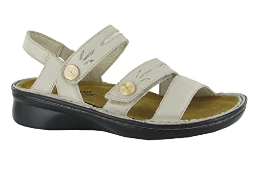 NAOT Footwear Women's Cadence Sandal Soft Ivory Lthr/Radiant Gold Lthr 6 M US