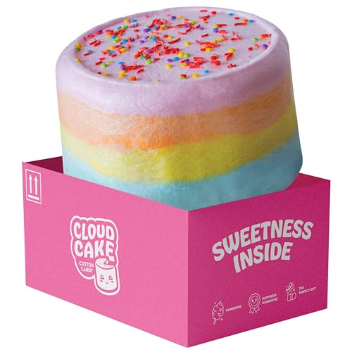 Cotton Candy Cake, 24 Cones of Cotton Candy, Handspun, Vegan, Allergy Friendly, 16oz (Serves 12)