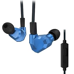 KZ ZS5 Dual Dynamic en Dual Armature 2DD + 2BA Hifi in-ear hoofdtelefoon (zonder microfoon blauw)