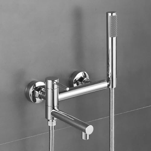 Robinet d'eau chaude et froide mural pour mitigeur douche baignoire - 2