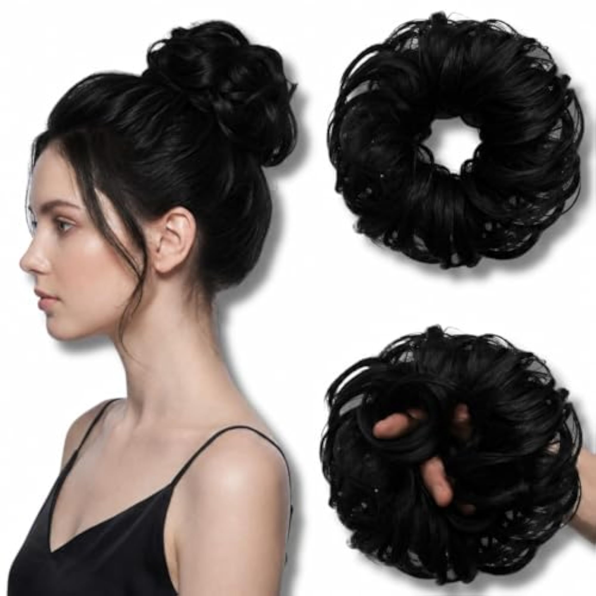 Stylish Juda Hair Buns, Messy Bun Extensions